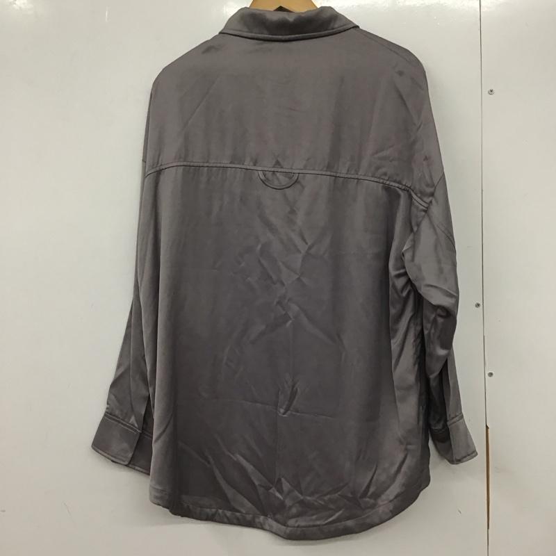 ザラ ZARA シャツ、ブラウス 長袖 5427/800/811 L 無地 灰 / グレー /  レディース USED 古着 中古 10133389