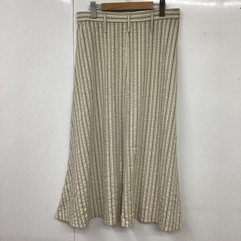 ザラ ZARA スカート ロングスカート フレアロングスカート ストライプスカート カジュアルスカート L ストライプ マルチカラー / マルチカラー /  レディース USED 古着 中古 10117676