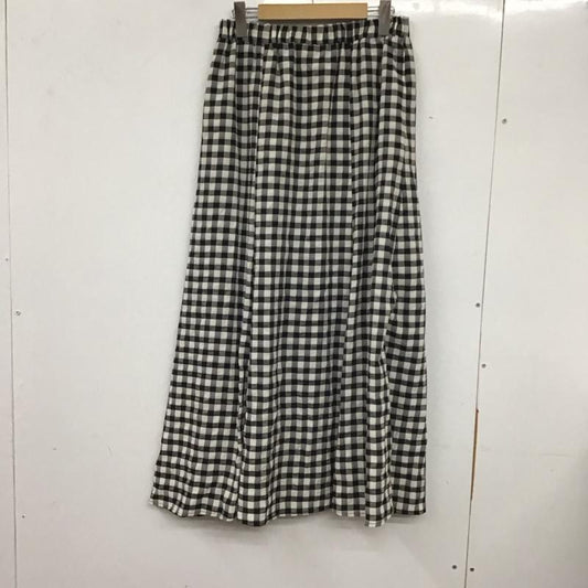 レプシィム LEPSIM スカート ロングスカート L チェック 白 / ホワイト / X 黒 / ブラック /  レディース USED 古着 中古 10134707