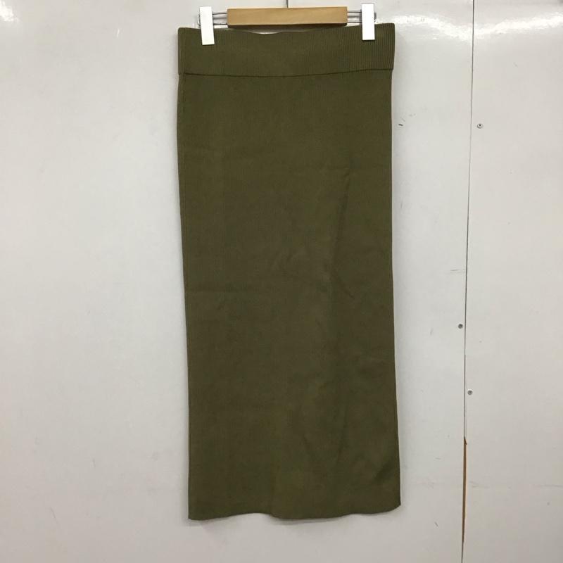 ザラ ZARA スカート ロングスカート タイトスカート L 無地 カーキ / カーキ /  レディース USED 古着 中古 10150502