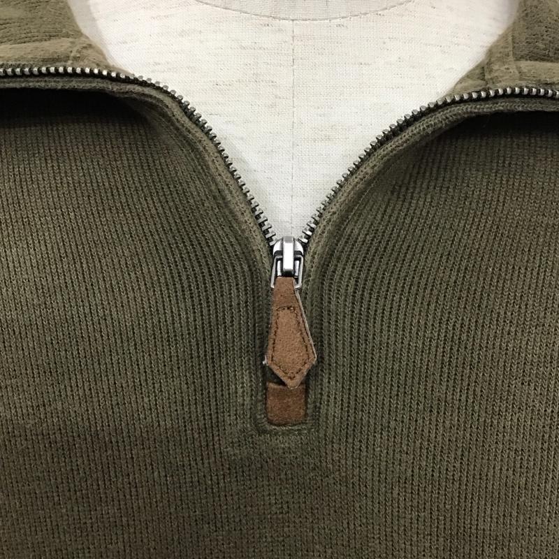 ポロバイラルフローレン Polo by RALPH LAUREN カットソー 長袖 長袖カットソー ジップネックカラー カットソー XXL ロゴ、文字 カーキ / カーキ /  メンズ USED 古着 中古 10124952