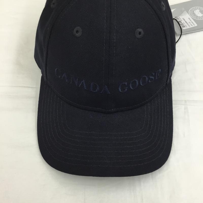カナダグース CANADA GOOSE 帽子 キャップ CANADA GOOSE × NEW ERA WORDMARK ADJUSTABLE CAP 5426M ロゴ、文字 紺 / ネイビー /  メンズ USED 古着 中古 10134490