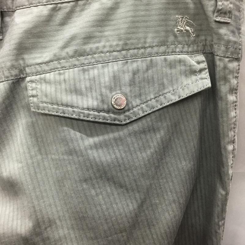 バーバリーブラックレーベル BURBERRY BLACK LABEL パンツ スラックス スラックス ストライプパンツ スリムパンツ カジュアルパンツ ストライプ 灰 / グレー /  メンズ USED 古着 中古 10117707