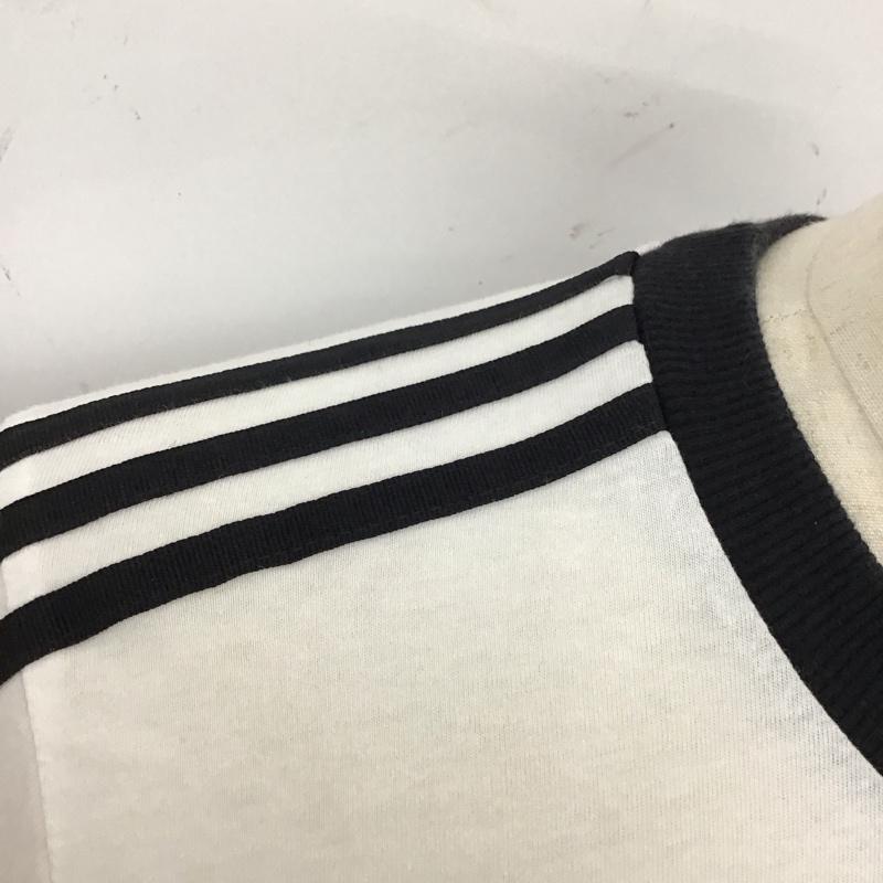 アディダス adidas Tシャツ 半袖 DH3188 3ストライプ ロゴ、文字 白 / ホワイト / X 黒 / ブラック /  メンズ USED 古着 中古 10118124