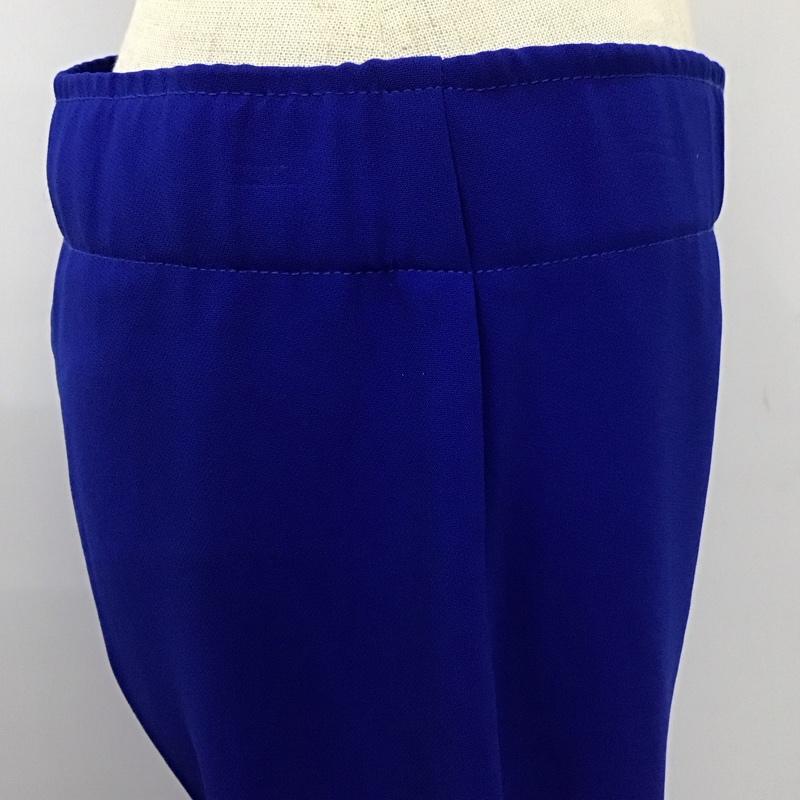 アイテムズ アーバンリサーチ ITEMS URBAN RESEARCH パンツ スラックス スラックスパンツ ワイドパンツ カジュアルパンツ センタースリットパンツ M 無地 青 / ブルー /  レディース USED 古着 中古 10118582
