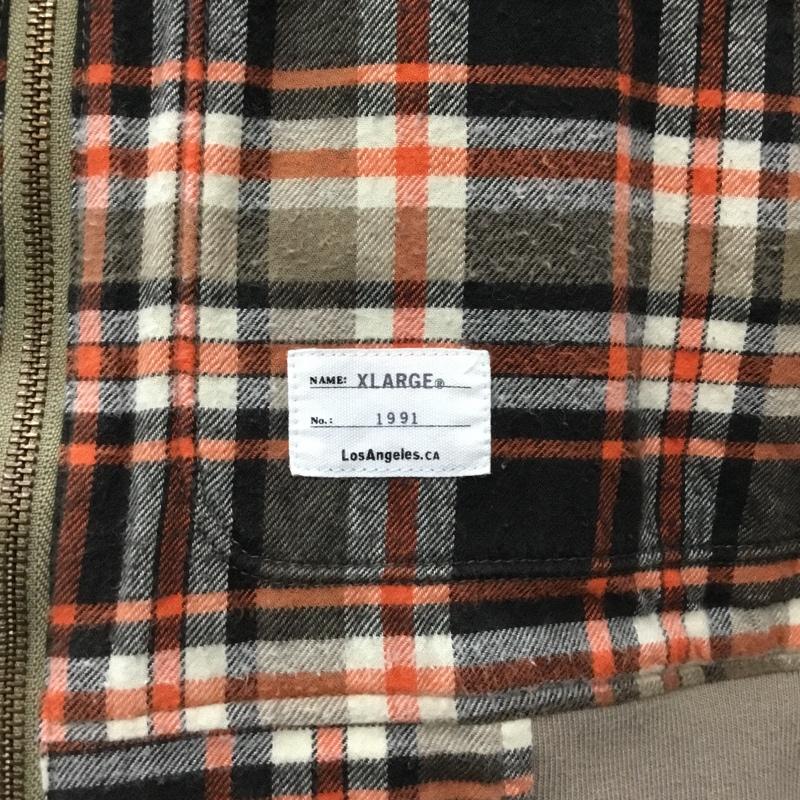 エクストララージ XLARGE ジャケット、上着 ジャケット、ブレザー ジップアップジャケット ジャンパー ジャケット カジュアルジャケット リバーシブル M ロゴ、文字 ベージュ / ベージュ /  メンズ USED 古着 中古 10108807