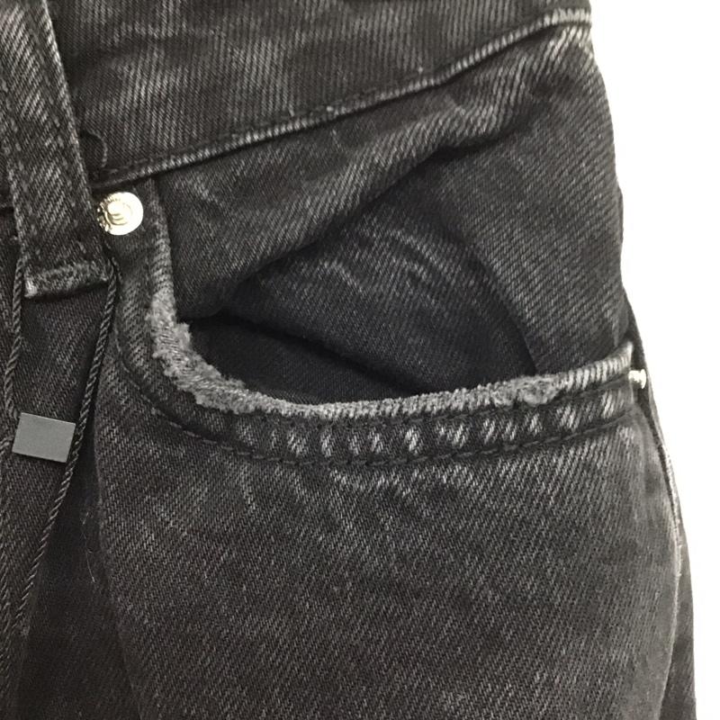 ザラ ZARA パンツ デニム、ジーンズ 6147 022 800 ハイウエスト ダメージ加工 黒 / ブラック /  レディース USED 古着 中古 10111556
