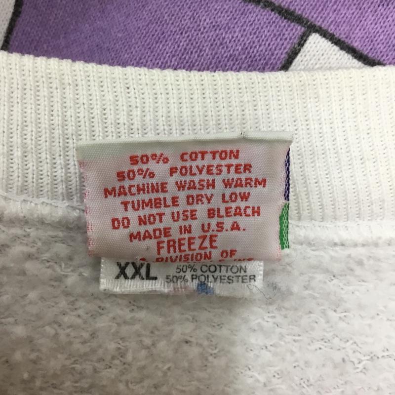古着 USED トレーナー 半袖 スウェット XXL FREEZE XXL キャラクター 白 / ホワイト /  メンズ USED 古着 中古 10150796