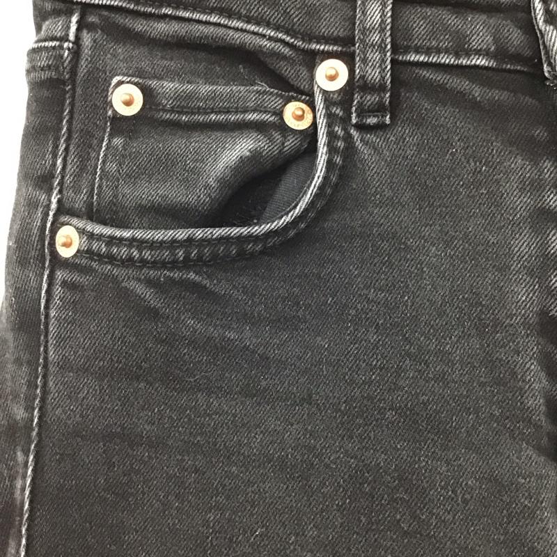 ザラ ZARA パンツ デニム、ジーンズ デニムパンツ スリムパンツ カジュアルパンツ 34 無地 黒 / ブラック /  レディース USED 古着 中古 10129310
