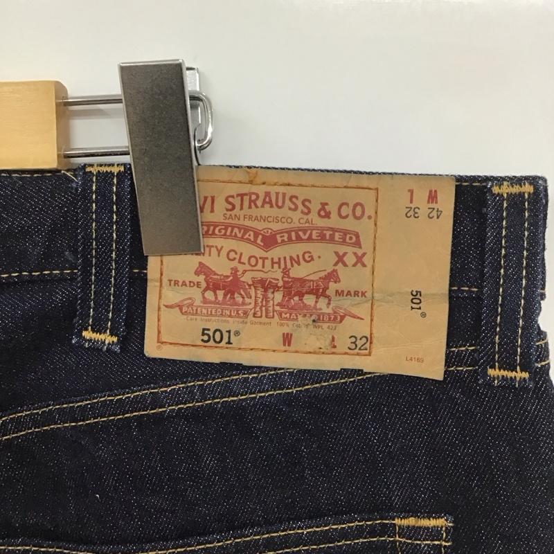 リーバイス Levi s パンツ デニム、ジーンズ PCL16B 501 W42 L32 ボタンフライ 42インチ 無地 インディゴ / インディゴ /  メンズ USED 古着 中古 10112929