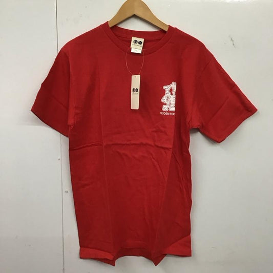 豊天商店 ぶーでんしょうてん Tシャツ 半袖 サーモンマヨネーズ L プリント X ロゴ、文字 赤 / レッド /  メンズ USED 古着 中古 10147602