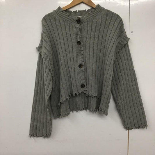 スライ SLY カーディガン 長袖 030EAP70-1240 CRUSHED CROP C／D FREE 無地 灰 / グレー /  レディース USED 古着 中古 10140465