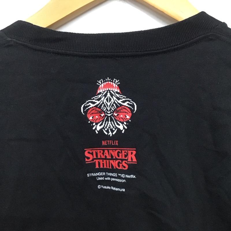 グラニフ graniph Tシャツ 半袖 半袖カットソー プリントTシャツ クルーネックカットソー strangerthings 中村佑介 XL プリント 黒 / ブラック /  メンズ USED 古着 中古 10134659