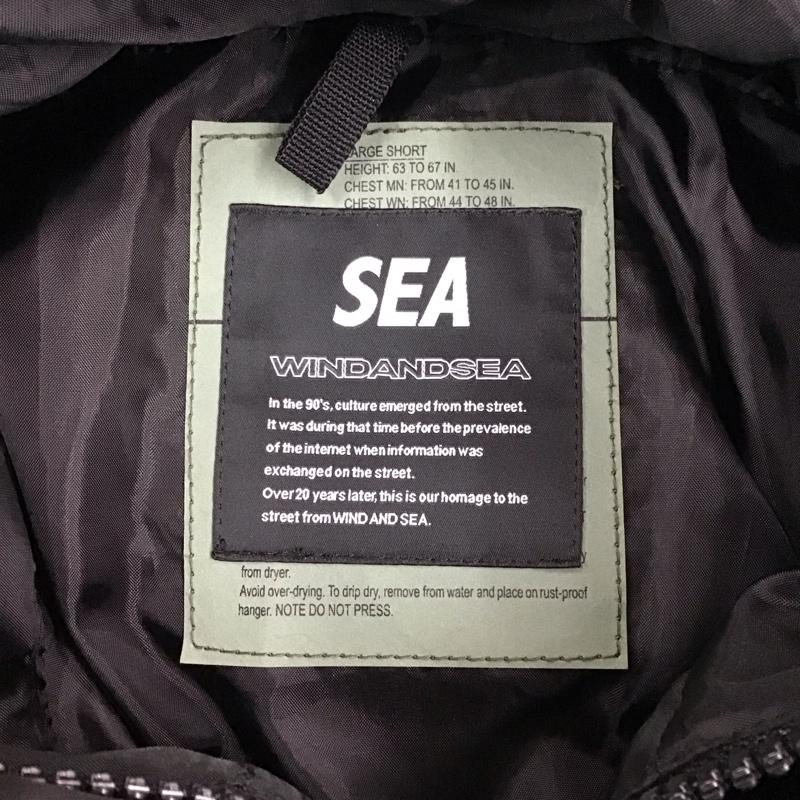 ウィンダンシー WIND AND SEA ジャケット、上着 ジャンパー、ブルゾン wds-jk-13 WATERPROOFPARKA マウンテンパーカ ジップアップジャケット アウター L ロゴ、文字 黒 / ブラック /  メンズ USED 古着 中古 10113570