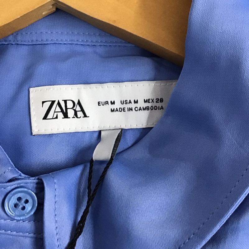 ザラ ZARA シャツ、ブラウス 長袖 タグ付 M 無地 青 / ブルー /  レディース USED 古着 中古 10129241