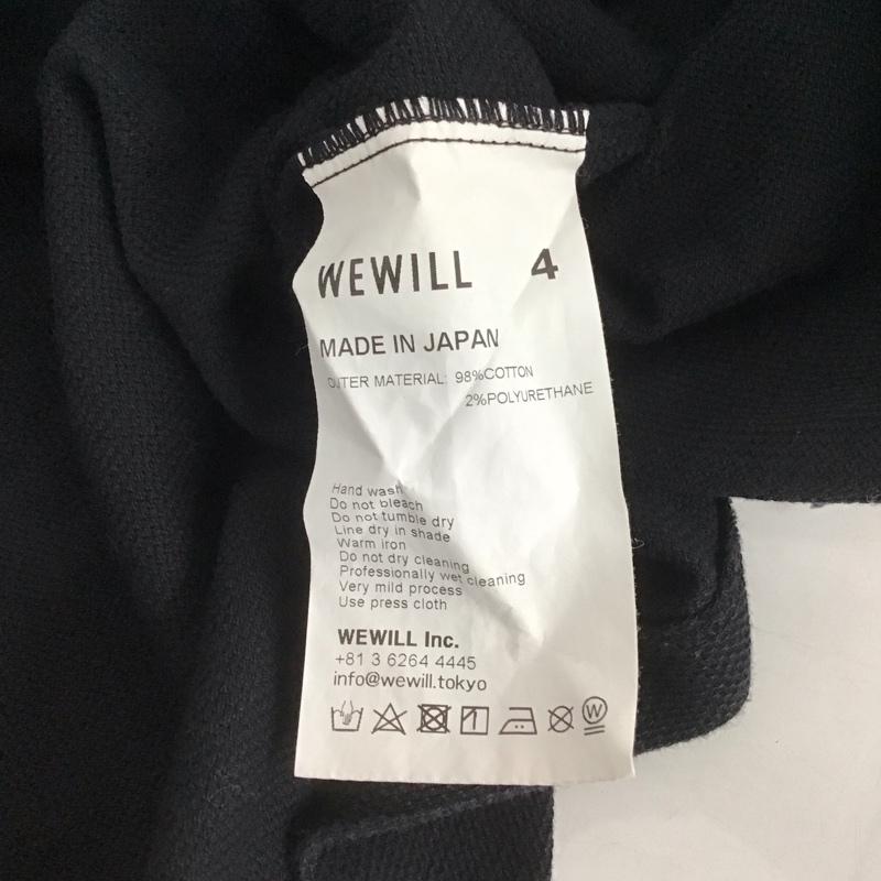 ウィーウィル WEWILL ポロシャツ 半袖 半袖ポロシャツ カラーシャツ 半袖カットソー 4 無地 黒 / ブラック /  メンズ USED 古着 中古 10148033