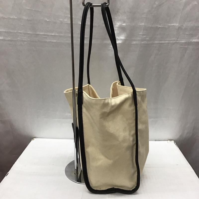 アニエス・ベー agnes b. ショルダーバッグ ショルダーバッグ QAS20-01 コットンキャンバス レザー ロゴ、文字 アイボリー / アイボリー / X 黒 / ブラック /  レディース USED 古着 中古 10115844