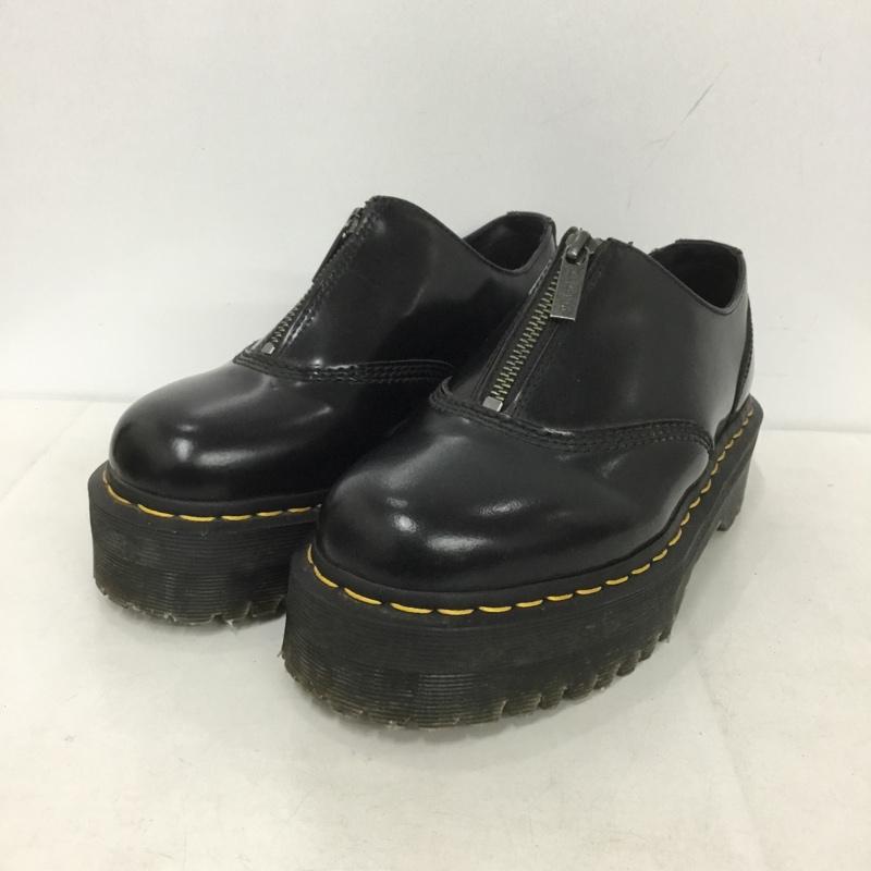 ドクターマーチン Dr.Martens 革靴 革靴 クアッド レトロ オウリアン 2 クアッド ジップ シューズ UK5 US：7 無地 黒 / ブラック /  レディース USED 古着 中古 10143276