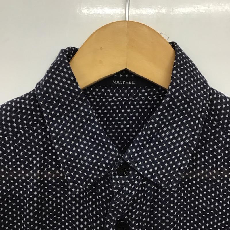 マカフィー MACPHEE シャツ、ブラウス 長袖 38 総柄 紺 / ネイビー /  レディース USED 古着 中古 10148602