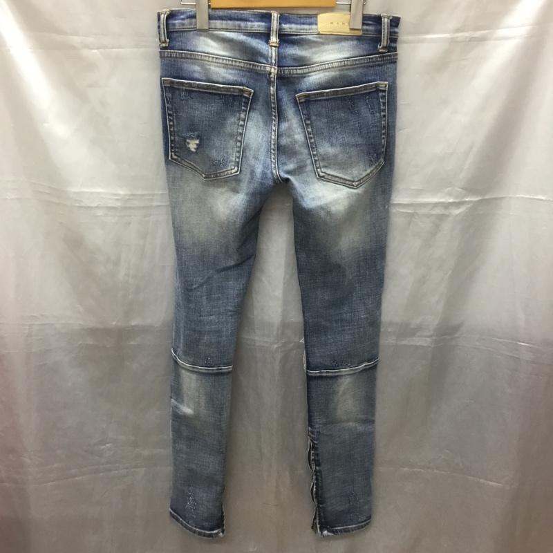 ミニマル mnml パンツ デニム、ジーンズ デニムパンツ スリムパンツ ストレッチパンツ ジップアップジーンズ 29インチ 無地 インディゴ / インディゴ /  メンズ USED 古着 中古 10114061