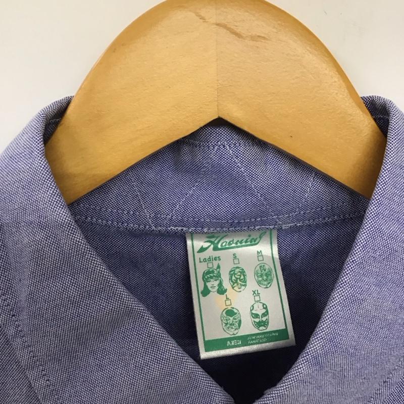 ハオミン Haoming シャツ、ブラウス 長袖 長袖シャツ 無地シャツ カラーシャツ ボタンダウンシャツ デニムシャツ L 刺繍 インディゴ / インディゴ /  メンズ USED 古着 中古 10140727