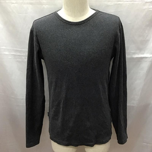 アヴィレックス AVIREX U.S.A. カットソー 長袖 長袖カットソー クルーネックカットソー ロングスリーブカットソー L 無地 灰 / グレー /  メンズ USED 古着 中古 10113680