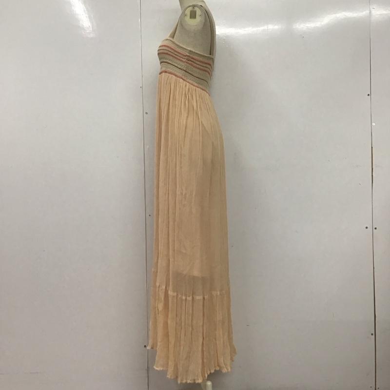 セミクチュール SEMI COUTURE ワンピース ロングスカート ロングスカート ノースリーブロングスカート フレアスカート 40 無地 ベージュ / ベージュ /  レディース USED 古着 中古 10110248