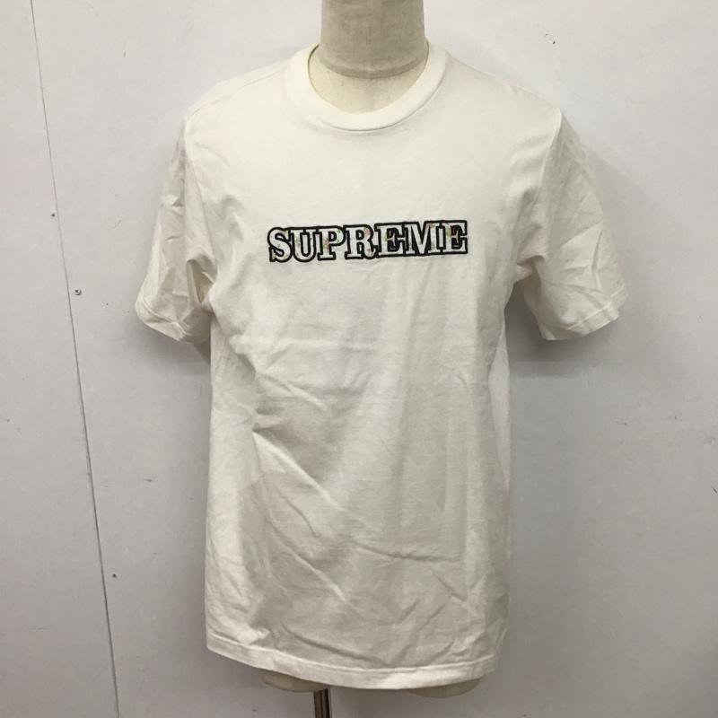 シュプリーム Supreme Tシャツ 半袖 18AW FloralLogoTee 半袖カットソー クルーネックカットソー M ロゴ、文字 白 / ホワイト /  メンズ USED 古着 中古 10126726