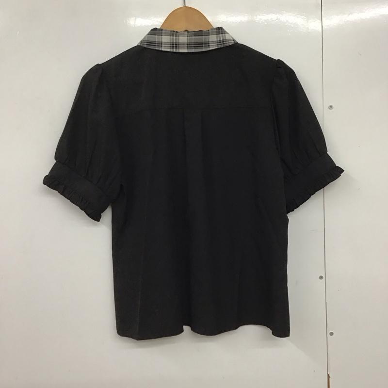 アクシーズファム axes femme シャツ、ブラウス 半袖 FREE 無地 黒 / ブラック /  レディース USED 古着 中古 10142924