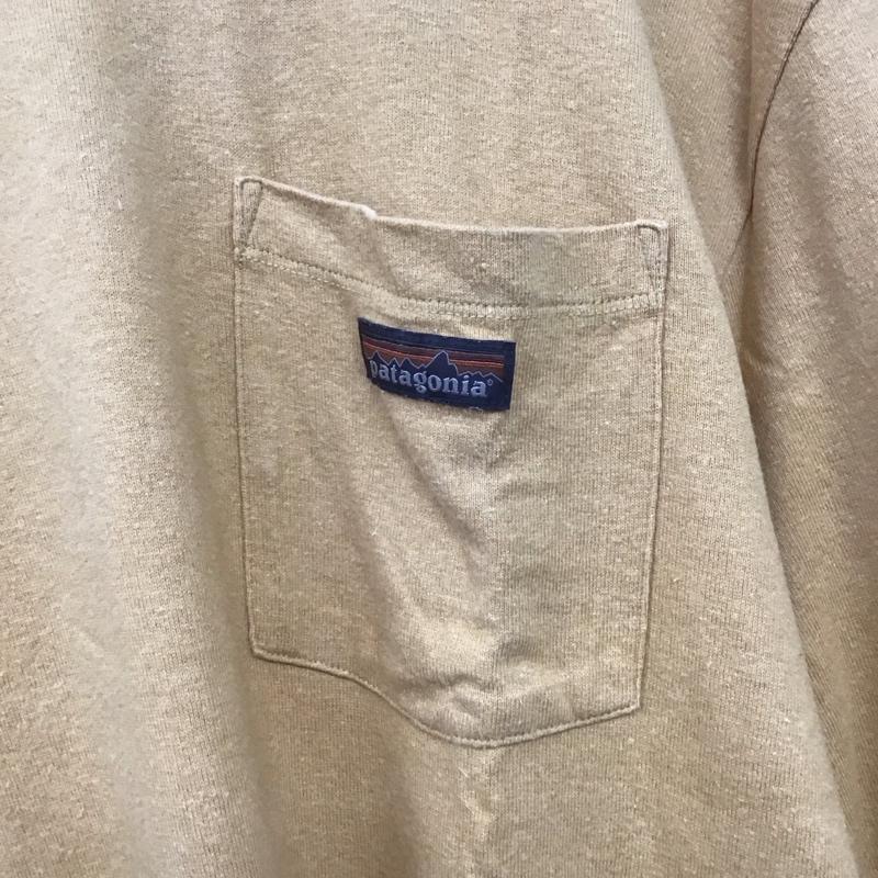 パタゴニア patagonia Tシャツ 長袖 STY53385 FA23 胸ポケット ロングスリーブ ワークポケットTシャツ L ロゴ、文字 橙 / オレンジ /  メンズ USED 古着 中古 10144086