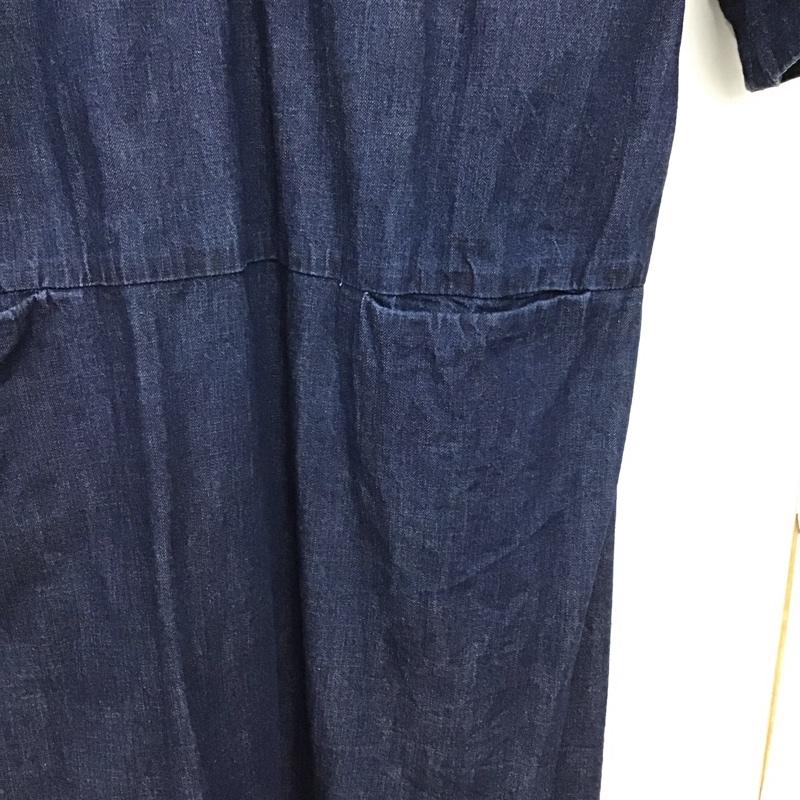ニコアンド niko and... ワンピース ひざ丈スカート 無地 インディゴ / インディゴ /  レディース USED 古着 中古 10150409