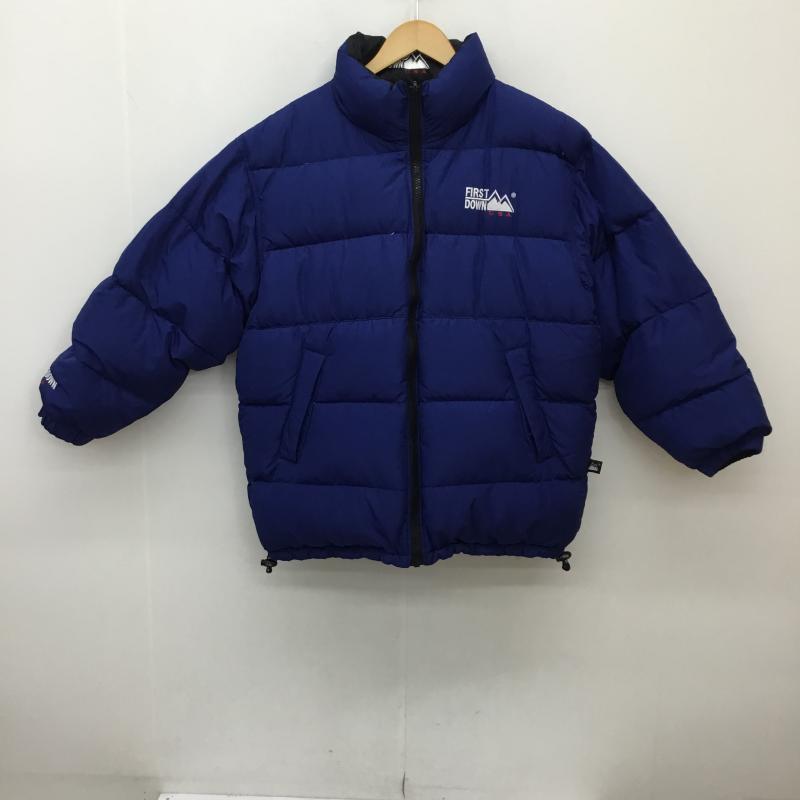 ファーストダウン FIRST DOWN ジャケット、上着 ダウンジャケット FD-74255 リバーシブル　ダウンジャケット M ロゴ、文字 黒 / ブラック / X 青 / ブルー /  メンズ USED 古着 中古 10138298