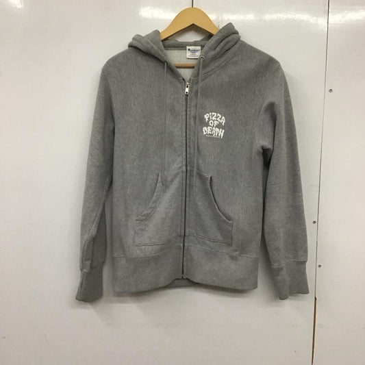 古着 USED パーカー 長袖 長袖パーカー ジップアップパーカー スウェット pizza of death バンド XS ロゴ、文字 灰 / グレー /  メンズ USED 古着 中古 10136632