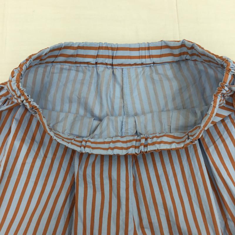 オメカシ Omekashi パンツ サルエルパンツ FREE ストライプ 水色 / ライトブルー / X 橙 / オレンジ /  レディース USED 古着 中古 10139658