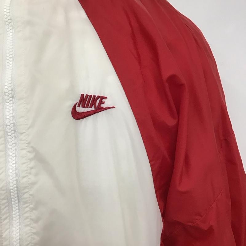 ナイキ NIKE ジャケット、上着 ジャンパー、ブルゾン ジップアップジャケット ジャンパー ジャケット ナイロンジャケット アウター XL ロゴ、文字 白 / ホワイト / X 赤 / レッド /  メンズ USED 古着 中古 10124506