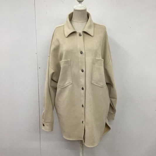アイテムズ アーバンリサーチ ITEMS URBAN RESEARCH ジャケット、上着 ジャケット、ブレザー IT24-27A002 フェイクスエードシャツジャケット FREE 無地 ベージュ / ベージュ /  レディース USED 古着 中古 10125063