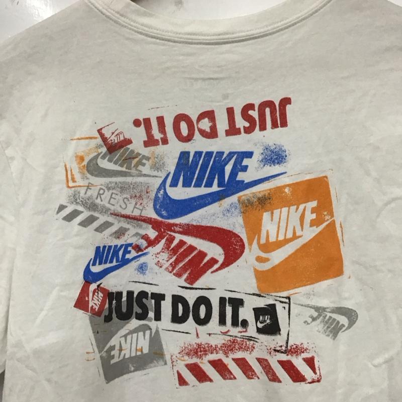 ナイキ NIKE Tシャツ 半袖 bq0246-100 リミックス3Tシャツ 半袖カットソー プリントTシャツ L ロゴ、文字 白 / ホワイト /  メンズ USED 古着 中古 10128725
