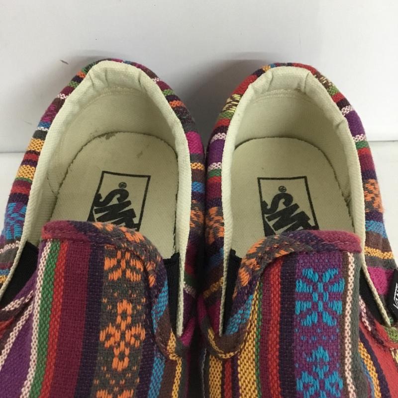 バンズ VANS スリッポン スリッポン T375 スニーカー US7 US：7  マルチカラー / マルチカラー /  レディース USED 古着 中古 10145613