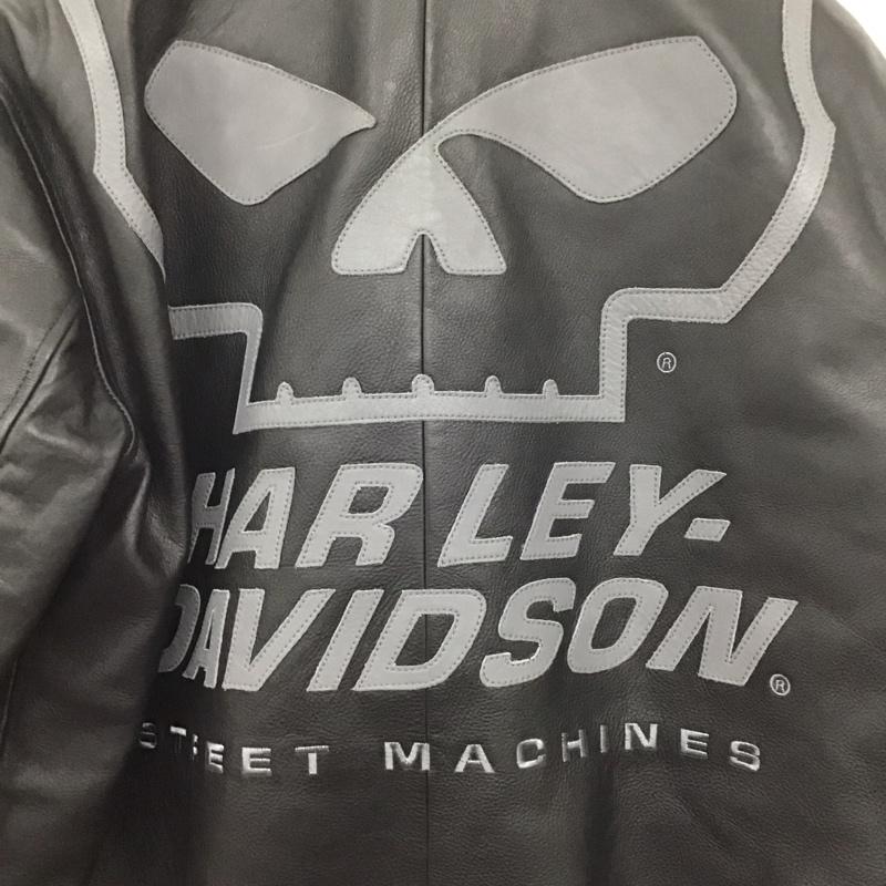 ハーレーダビッドソン Harley-Davidson ジャケット、上着 ジャケット、ブレザー 97008-24vm/000l JacketLeatherBlackBeauty レザージャケット L ロゴ、文字 黒 / ブラック /  メンズ USED 古着 中古 10137832