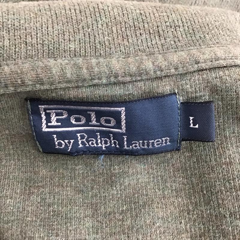 ポロバイラルフローレン Polo by RALPH LAUREN トレーナー 長袖 長袖トレーナー スウェット タートルネック リブスウェットカットソー L ロゴ、文字 カーキ / カーキ /  メンズ USED 古着 中古 10124204