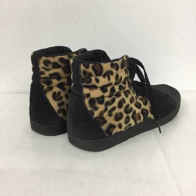 スラッシャー THRASHER スニーカー スニーカー US5 ハイカット US：5 ヒョウ柄・レオパード柄 黒 / ブラック /  レディース USED 古着 中古 10138320