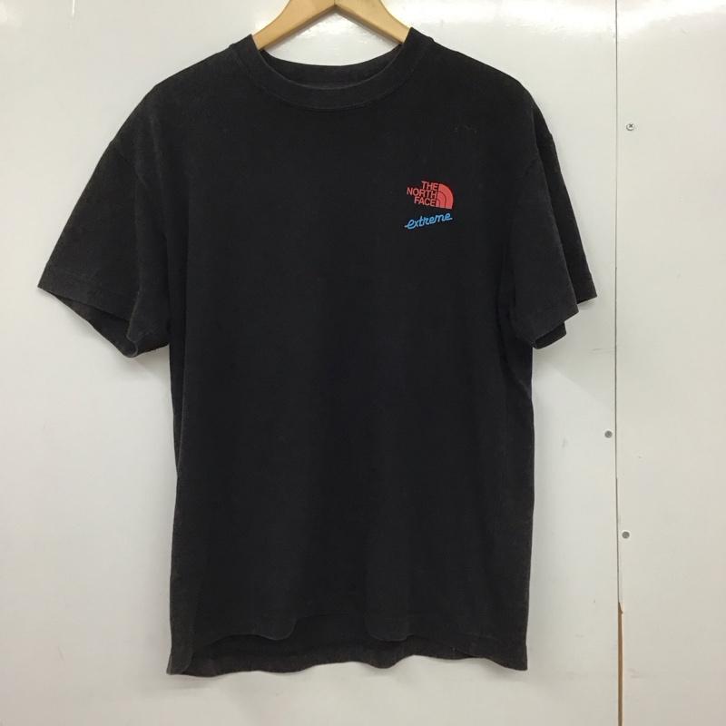 ザノースフェイス THE NORTH FACE Tシャツ 半袖 nt32033 エクストリームTシャツ プリントTシャツ L ロゴ、文字 黒 / ブラック /  メンズ USED 古着 中古 10151011
