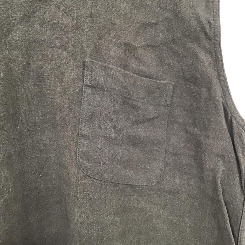 アーバンリサーチドアーズ URBAN RESEARCH DOORS カットソー 半袖 ノースリーブカットソー Vネックカットソー 40 無地 カーキ / カーキ /  メンズ USED 古着 中古 10132689