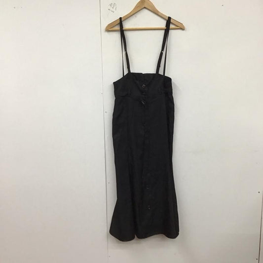 ナイスクラップ NICE CLAUP ジャンパースカート ジャンパースカート FREE 無地 黒 / ブラック /  レディース USED 古着 中古 10128924