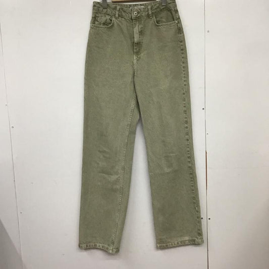 ザラ ZARA パンツ デニム、ジーンズ デニムパンツ ワイドパンツ カジュアルパンツ 38インチ 無地 カーキ / カーキ /  メンズ USED 古着 中古 10149603
