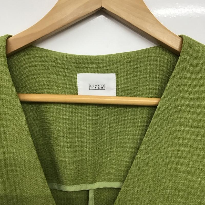 ローリーズファーム LOWRYS FARM ベスト ベスト ベスト ノースリーブカットソー 前ボタン FREE 無地 薄緑 / ライトグリーン /  レディース USED 古着 中古 10147670