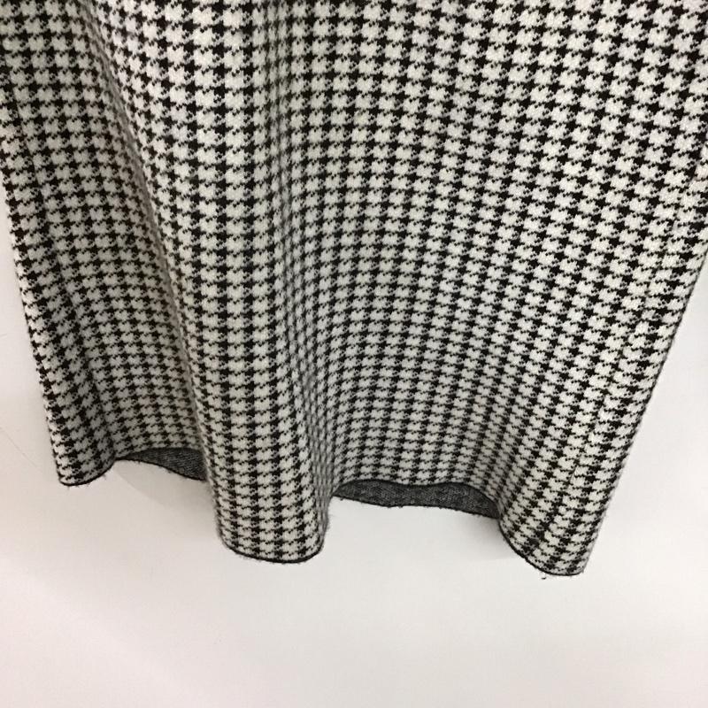 ザラ ZARA ボトムス ボトムス 6873 136 084 ワイドパンツ S 千鳥格子 白 / ホワイト / X 黒 / ブラック /  レディース USED 古着 中古 10139156