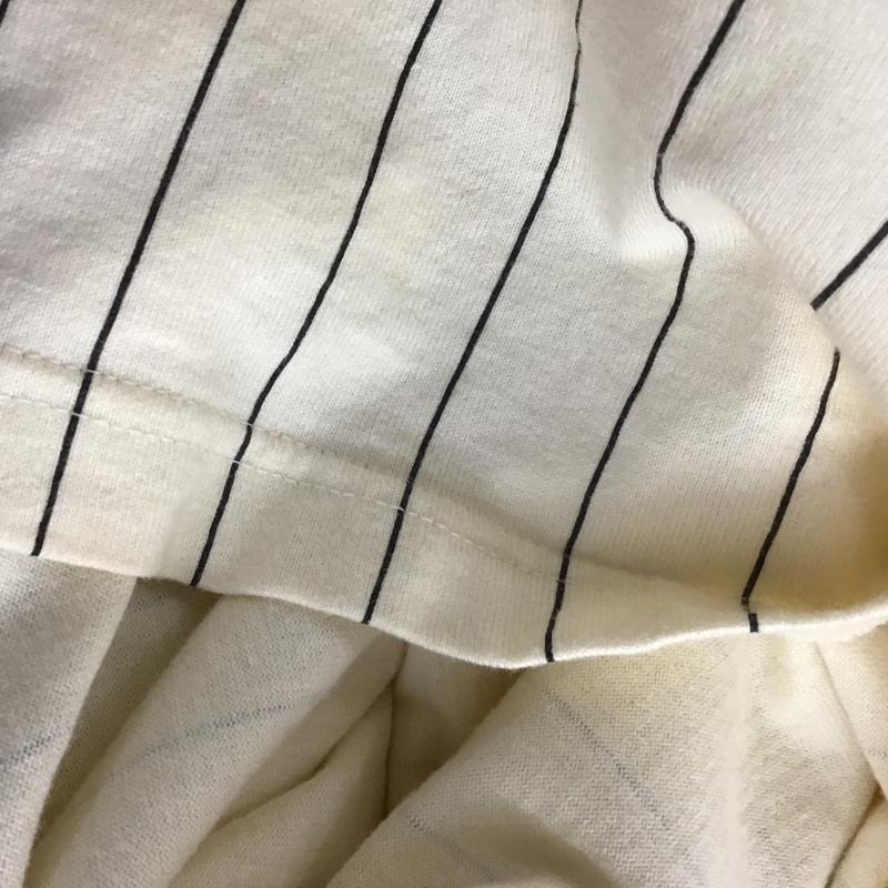キリメ Kirime カットソー 長袖 長袖カットソー ヘンリーネックカットソー ストライプシャツ XL ロゴ、文字 アイボリー / アイボリー /  メンズ USED 古着 中古 10142976