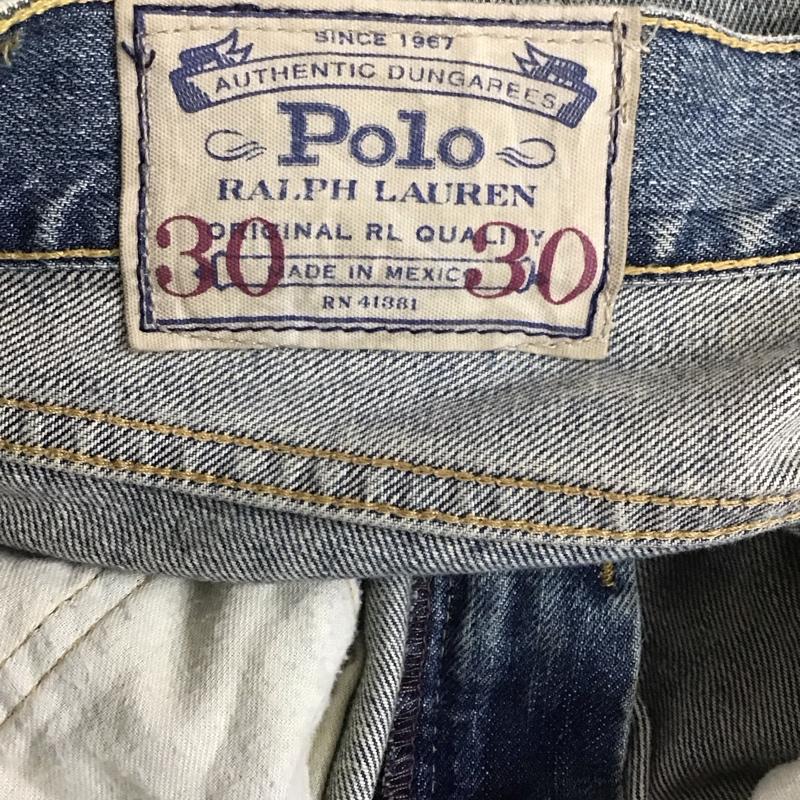 ポロラルフローレン POLO RALPH LAUREN パンツ デニム、ジーンズ 71054855800 W30 30インチ 無地 青 / ブルー /  メンズ USED 古着 中古 10108183