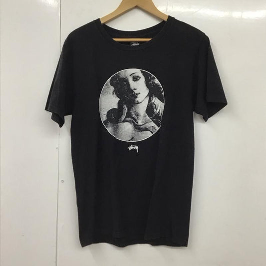 ステューシー STUSSY Tシャツ 半袖 半袖カットソー プリントTシャツ クルーネックカットソー S プリント 黒 / ブラック /  メンズ USED 古着 中古 10130326